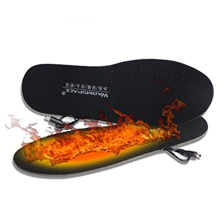 Heated Insoles, Sweet Mall Cut-to-Fit Multiple Sizes Unisex Flexible Rechargeable Heated Shoes Insoles Boot Mobile Foot Warmer for Hunting Fishing Hiking Camping