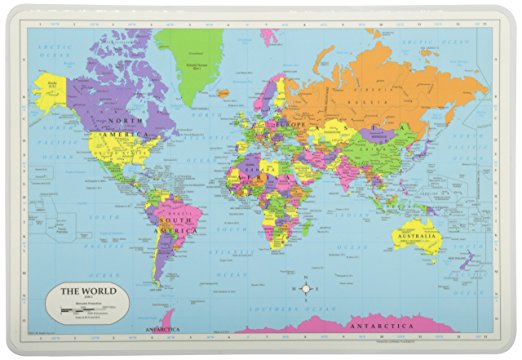 Painless Learning World Map Placemat