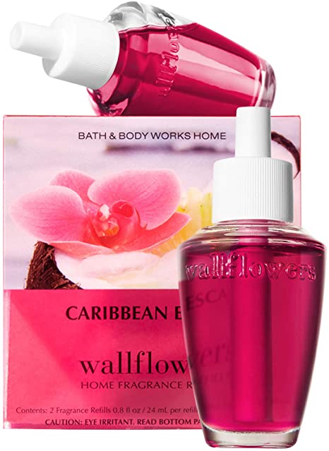 Bath & Body Works Caribbean Escape Home Fragrance Wallflowers Refills, 0.8 Fl Oz, 2-Pack