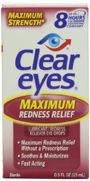 Clear Eyes Maximum Strength Redness Relief, .5 Fluid Ounce (Pack of 2)