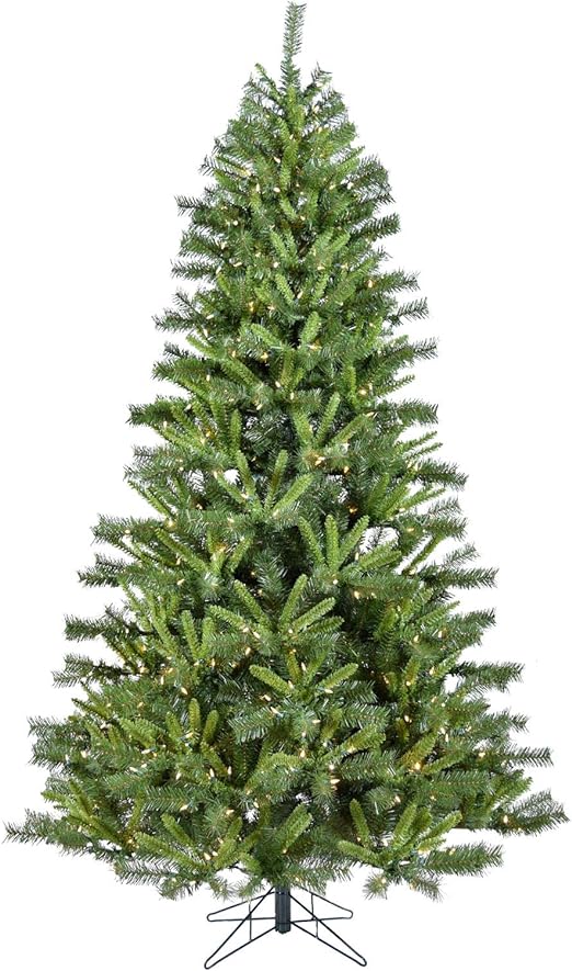 Christmas Time 6.5-Ft. Norway Pine Artificial Christmas Tree with Clear LED String Lights | Realistic PVC | Festive Holiday Decor for Home and Office | Flame Retardant | CT-NP065-LED