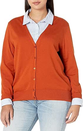 Amazon Essentials Women's Lightweight V-Neck Cardigan Sweater (Available in Plus Size)