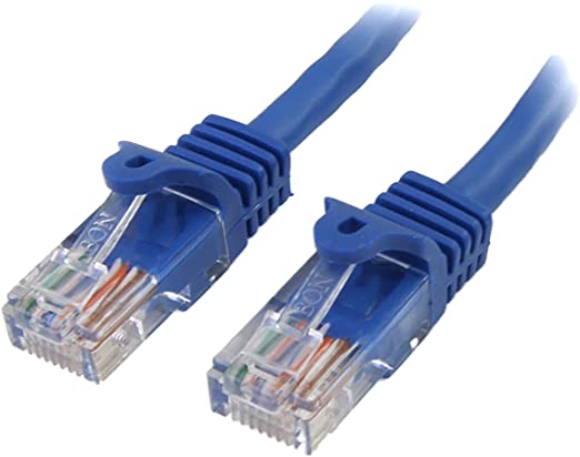 StarTech.com Cat5e Ethernet Cable1 ft - Blue - Patch Cable - Snagless Cat5e Cable - Short Network Cable - Ethernet Cord - Cat 5e Cable - 1ft