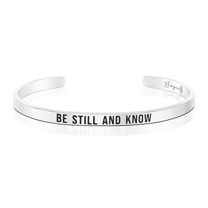 Joycuff Religious Bracelet Be Still and Know Inspirational Christian Jewelry Gifts for Her