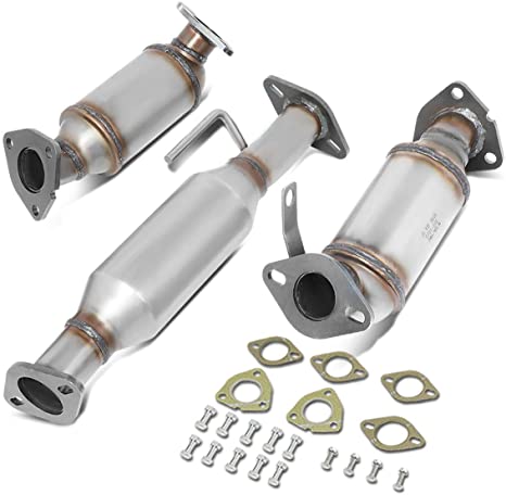 DNA MOTORING OEM-CONV-044 3Pcs Factory Style Catalytic Converter Exhaust Pipe