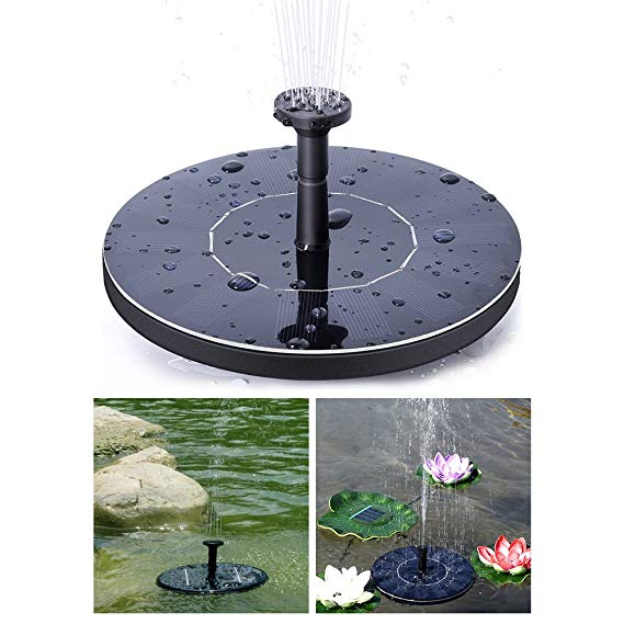 EOSAGA Solar Fountaion, Solar Powered Bird Bath Fountain Pump,Outdoor Watering Solar Fountain Kit for Pool,Garden,Fish Tank, Pond