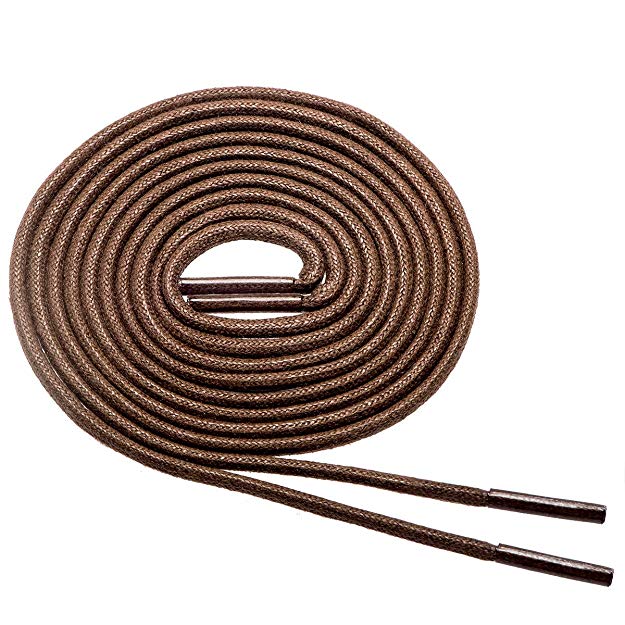 Birch’s 3/32”(2.4 mm) Thin Premium Round Waxed Cotton Dress Shoelaces