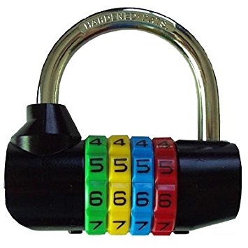 Bosvision 64mm Resettable Combination Padlock with 7.8mm shackle for gate, lodge, locker, luggage...