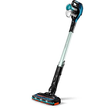 Philips Domestic Appliances SpeedPro Aqua Cordless Vacuum Cleaner FC6728/01 with Vacuum and mop System Denim Blue Metallic, Medium