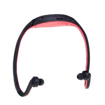 TOOGOORSport MP3 WMA Music Player TF Micro SD Card Slot Wireless Headset Headphone Earphone Black and red