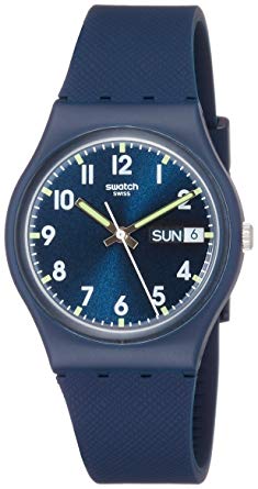 Swatch Unisex GN718 Originals Analog Display Swiss Quartz Blue Watch