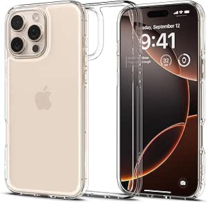 Spigen Ultra Hybrid Case Compatible with iPhone 16 Pro Max [Anti-Yellowing] - Crystal Clear