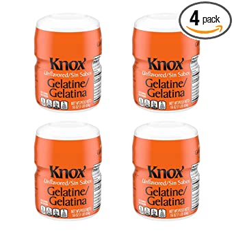 Knox Unflavored Gelatin Mix (Bulk) Container, 16 OZ ( Pack of 4 )