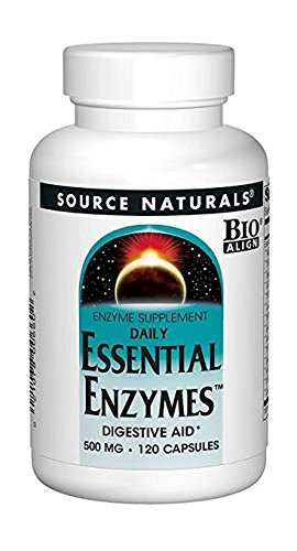 Source Naturals Essential Enzymes 500mg Bio-Aligned Multiple Enzyme Supplement - 120 Capsules