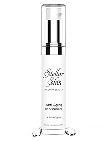 Anti Aging Moisturizer and Creme for the Face from Stellar Skin, Best to Boost Collagen and Reduce Fine Lines & Wrinkles, Contains Duo-Peptides, Skin Care Products Restore Youthful Glow, Made in USA