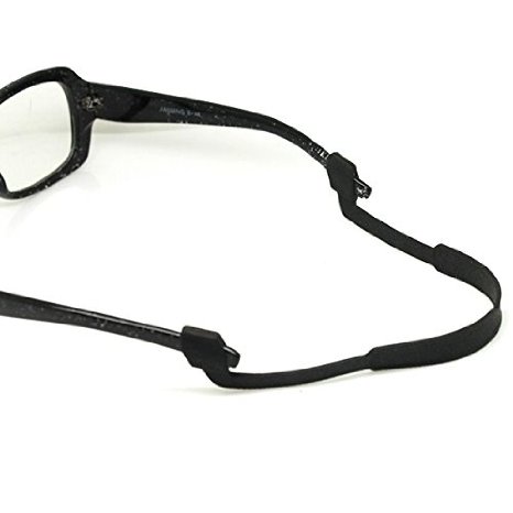 Tinksky Eyeglasses Sunglasses Anti Slip Elastic Silicone Strap Black
