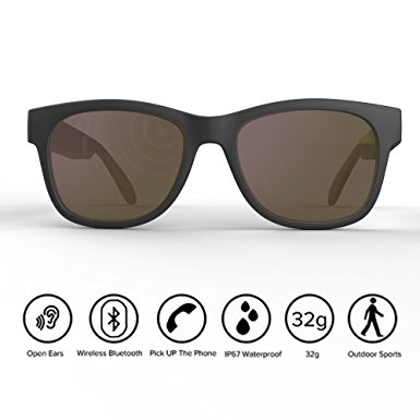 Bluetooth Glasses Bone-conducting Sunglasses for Men Waterproof Headphones Intelligent Sunglasses Support Music Calls Grey