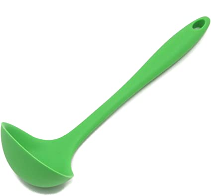 Chef Craft Premium Silicone Cooking Ladle, 11.25 inch, Green