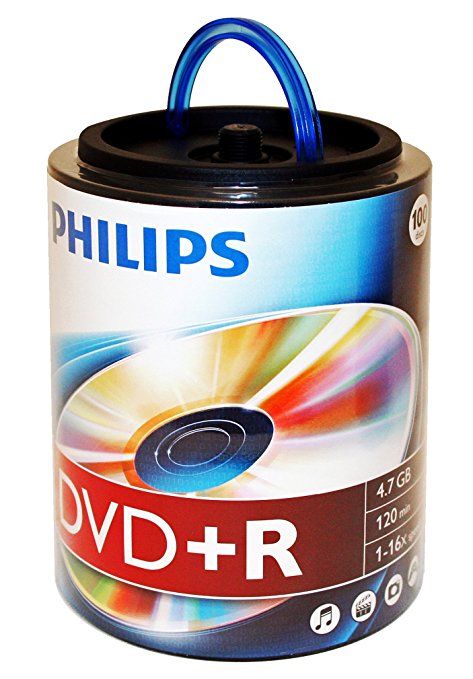 Philips DVD R 16X 4.7GB 100PK Spindle with Handle