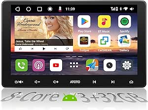 ATOTO S8 Premium 10 inch QLED Double-DIN Android Car Stereo, in-Dash Video Receiver, Wireless CarPlay & Wireless Android Auto, 3G 32G, 2BT w/aptX HD, USB Tethering, HD VSV Parking with LRV,S8G2114PM