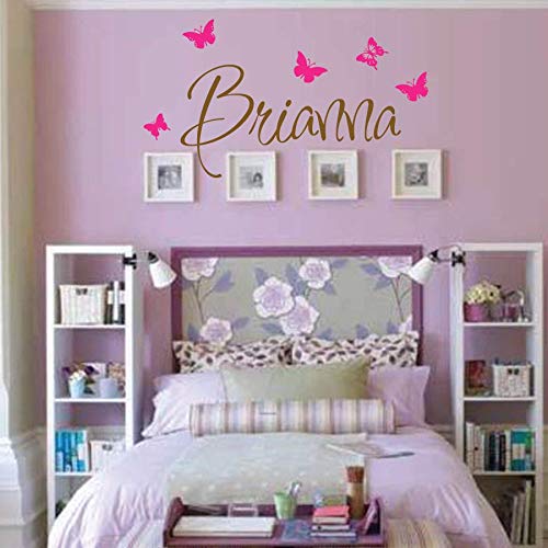Personalized Monogram Kids Wall Decals - Girls Wall Decal- Name Vinyl Lettering - baby girl nursery wall decal Brianna