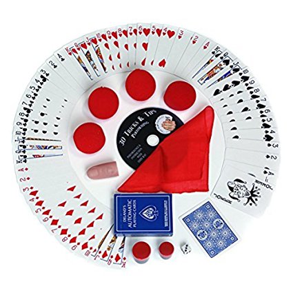 Magic Makers 100  Tricks Complete Kit: Everything Today’s Magician Needs! (Deland’s Automatic Deck, Sponge Balls, Thumb Tip, Silk, Magic Makers Crazy Cube, and Two Dvds with Hours of Instruction)