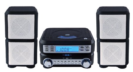 Sylvania Compact HI-FI CD Player Micro System with Stereo AM/FM Radio and Alarm Function (Black)