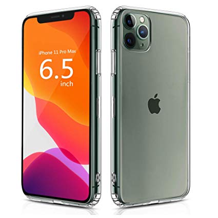 OULUOQI Compatible with iPhone 11 Pro Max Case 2019, Shockproof Clear Case with Hard PC Shield Soft TPU Bumper Cover Case for iPhone 11 Pro Max 6.5 inch.