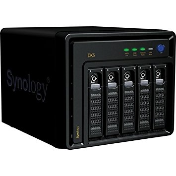 Synology DX5 5-Bay Plug-n-Use Storage Box to Add Disks to DS509  NAS  (Black)