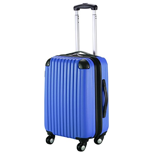 Goplus GLOBALWAY 20" Expandable ABS Carry On Luggage Travel Bag Trolley Suitcase