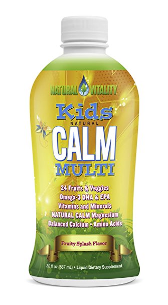 Natural Vitality Kids Calm Multi (Organic Fruity Splash Flavor, 30oz)