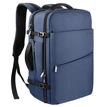 Inateck 40L Travel Carry-On Luggage Backpack, Flight Approved Anti-Theft Laptop Rucksack Large Daypack Weekender Bag for 17'' Laptop - Blue