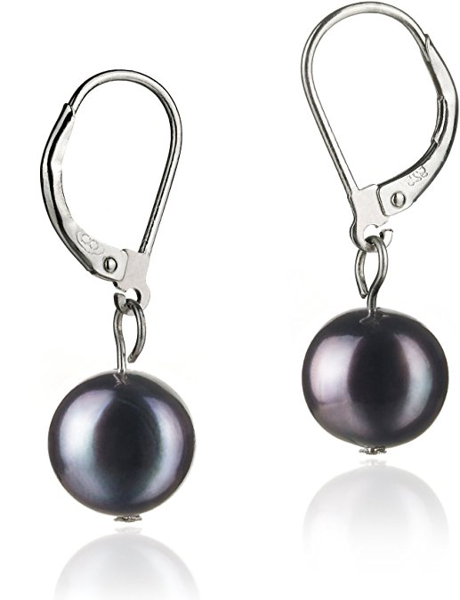 PearlsOnly - Kaitlyn 8-9mm A Quality Freshwater 925 Sterling Silver Cultured Pearl Earring Pair
