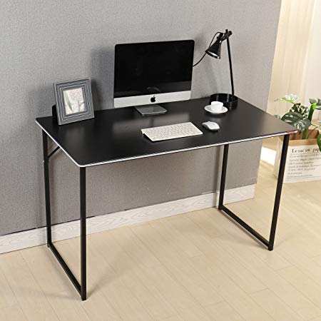 Mr IRONSTONE Computer Desk 47" Home Office Triangular Solid Multipurpose Desk Office Desk Study Laptop Writing Table, Black