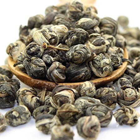 Tealyra - Superfine Jasmine Dragon Pearls - Best Chinese Jasmine Loose Green Tea Leaf - Organically Produced - Pleasant Aroma and Tonic Effect - 110g (4-ounce)