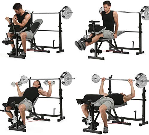 Adjustable Olympic Weight Bench and Weight Bench, Utility Workout Benchs Incline/Decline to Perfect for Multiple Workout