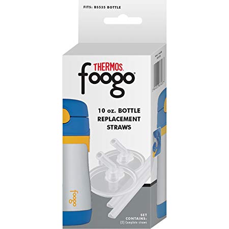 THERMOS FOOGO Replacement Straw Set for THERMOS 10-Ounce Straw Bottles, Set of Two Straws