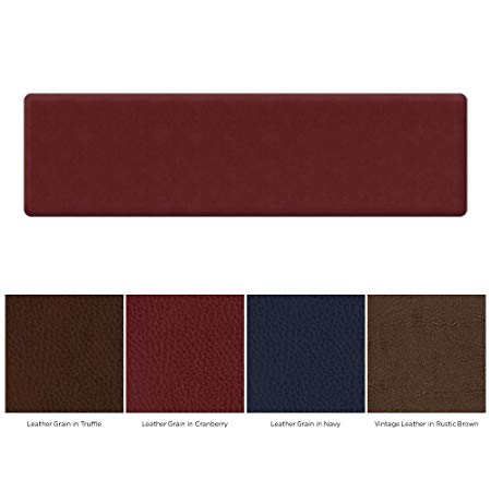NewLife by GelPro Utility Comfort Mat 20" x 72" Leather Grain Cranberry