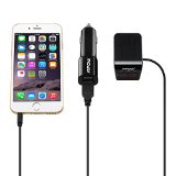 Mpow Streambot Console FM Transmitter Wireless radio car kit with Hand-free Phone Call35mm Audio Plug Car Charger Adapter for Apple iPhone 6S 6S Plus Samsung Galaxy S6 and more
