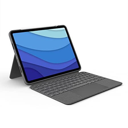 Logitech Combo Touch iPad Pro 11-inch (1st, 2nd, 3rd gen - 2018, 2020, 2021) Keyboard Case, Detachable Backlit Keyboard, Click-Anywhere Trackpad, Smart Connector, QWERTY UK English Layout - Grey