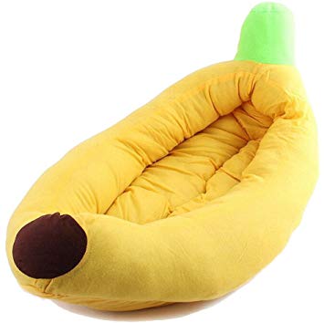 PlayDo Banana Shape Beds Detachable Mat Warm Soft Punny Dogs Sofa Bed