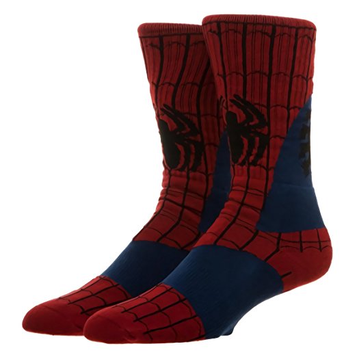 Super Hero Marvel Comics Spiderman Suit Up Crew Socks