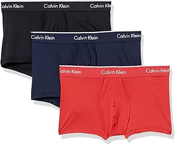 Calvin Klein Men's Microfiber Stretch 3-Pack Low Rise Trunks