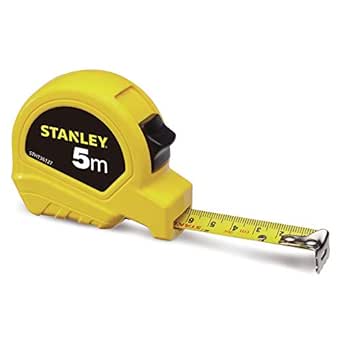 Stanley Measuring Tapes Covered with Metal Coating (5 m X 19 mm, Yellow)