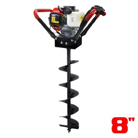 XtremepowerUS V-Type 55CC 2 Stroke Gas Post Hole Digger (Digger   8"Bit)