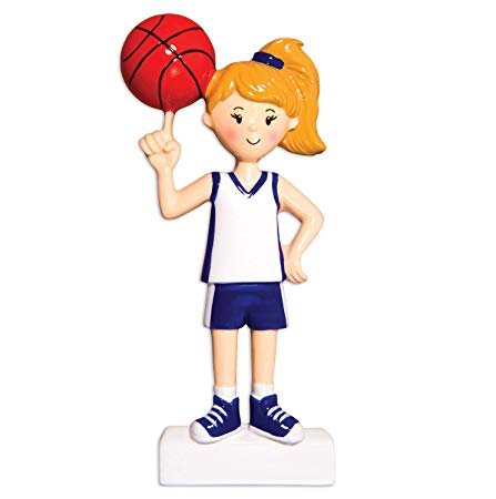 Grantwood Technology Personalized Christmas Ornaments Sports Girl Basketball Player/Personalized by Santa/Basketball Ornament/Girls Basketball Ornament