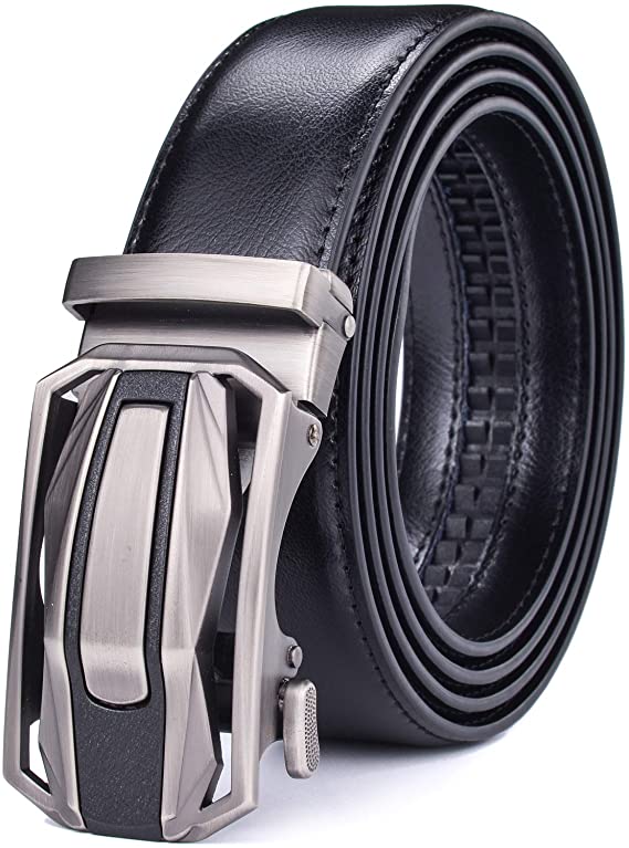 Men Belts Leather Male Slide Ratchet Work Dress Strap w Interchangeable Buckle Beltox