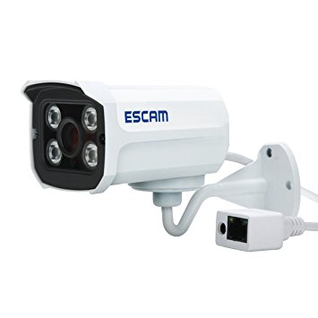 Escam Cctv Security Outdoor Surveillance Video Camera Qd300 Mini Ip Camera Onvif 720p Ir Bullet H.264 1/4 Cmos 3.6mm Fixed Lens Night Vision P2p 1.0 Mp Hd Network