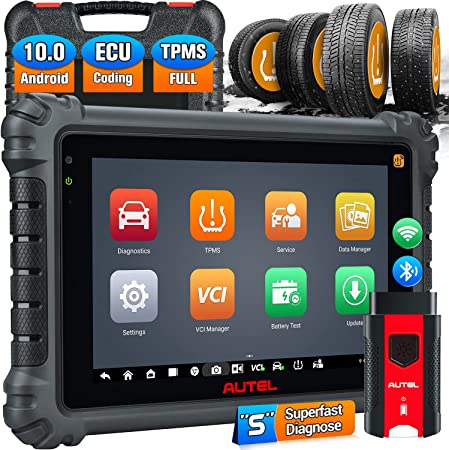 Autel MaxiCOM MK906S Pro-TS, 2023 Upgrade of MS906 Pro TS/ MS906TS/ MS906 Pro, ECU Coding, Full TPMS, 36  Services, Bi-Directional, OE-Level Diagnose, CAN FD & DOIP, FCA Autoauth, Android 10.0