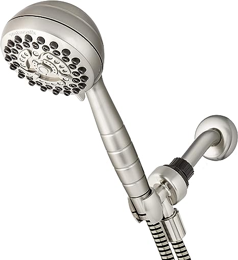 Waterpik High Pressure Powerpulse Massage Hand Held Shower Head, 2.5 Gpm, Brushed Nickel Detachable Shower Head with 7 Spray Settings and 5' Hose, XRO-769